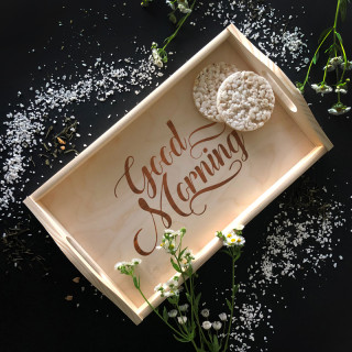 Medinis padėklas "Good morning"