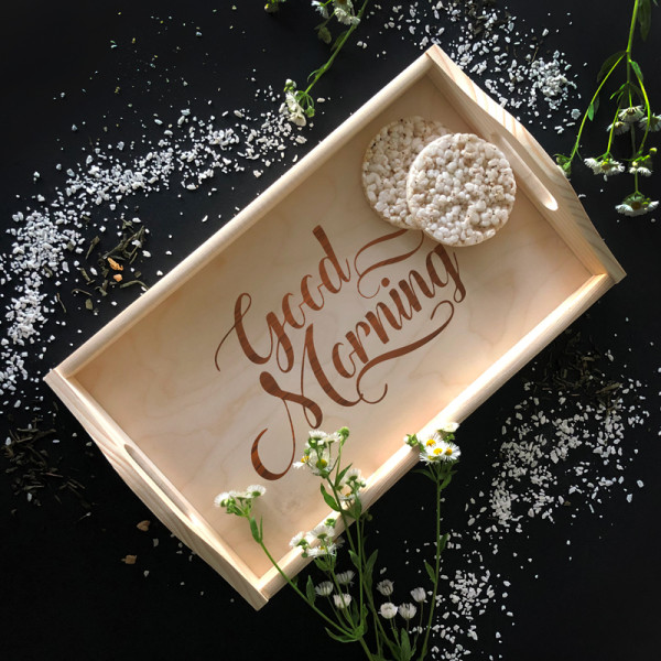 Medinis padėklas "Good morning" Medinis padėklas "Good morning"