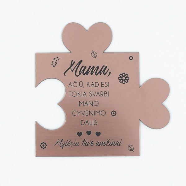 Graviruota dėlionės detalė "Mamai" Graviruota dėlionės detalė "Mamai"