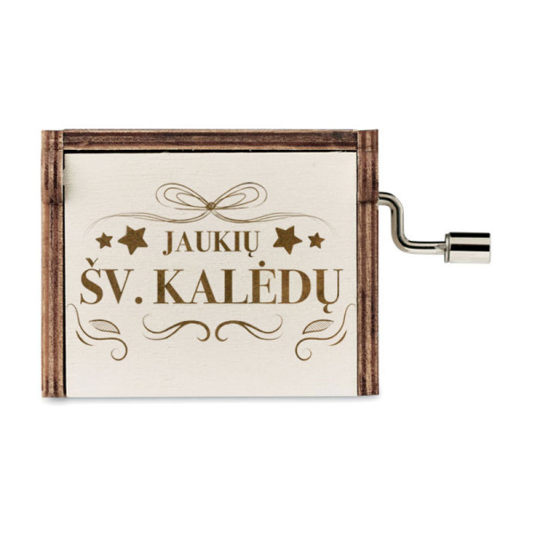 Graviruota muzikinė dėžutė „Jaukių Šv. Kalėdų“ Graviruota muzikinė dėžutė „Jaukių Šv. Kalėdų“