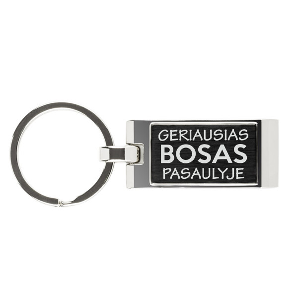 Graviruotas raktų pakabukas "Geriausias bosas pasaulyje" Graviruotas raktų pakabukas "Geriausias bosas pasaulyje"