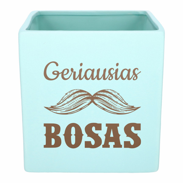 Graviruotas vazonas "Geriausias bosas"