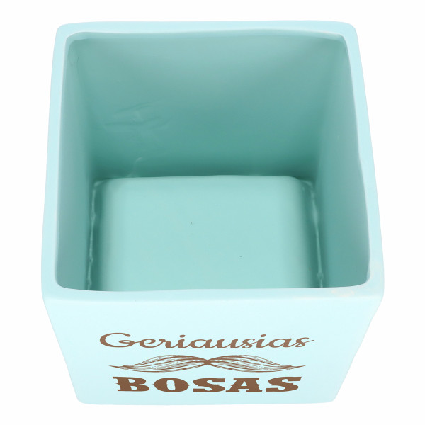 Graviruotas vazonas "Geriausias bosas"