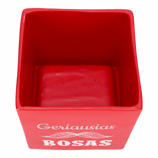 Graviruotas vazonas "Geriausias bosas"