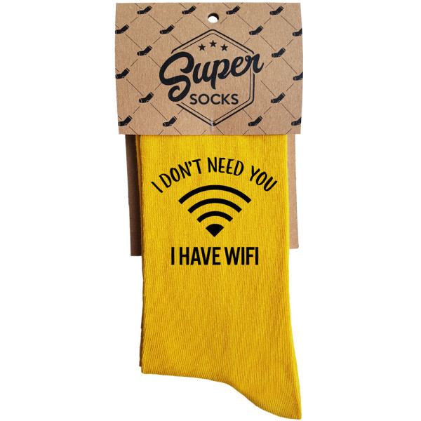 Kojinės "I don't need you I have wifi" Kojinės "I don't need you I have wifi"