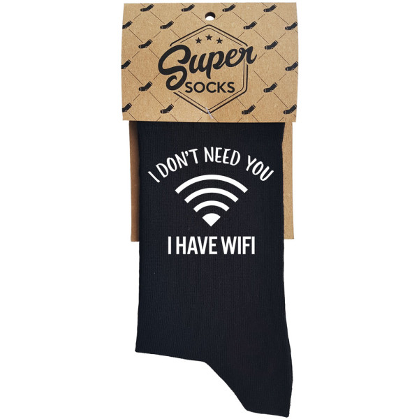 Kojinės "I don't need you I have wifi" Kojinės "I don't need you I have wifi"