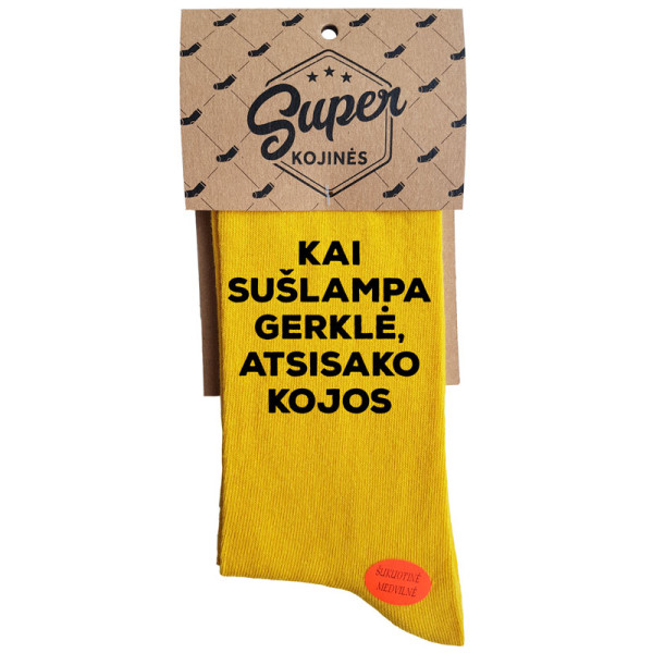 Kojinės "Kai sušlampa gerklė arba kojos" Kojinės "Kai sušlampa gerklė arba kojos"