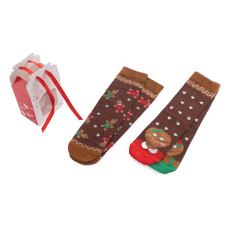 Kalėdinės kojinės "COOKIE" šventinėje dėžutėje (2 poros)