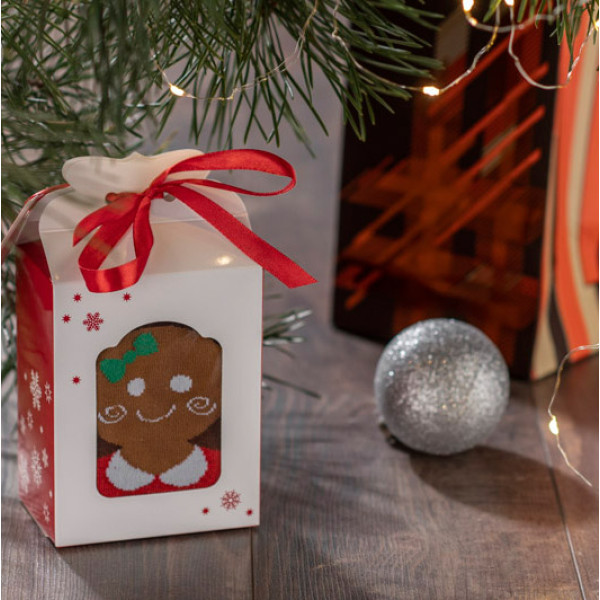 Kalėdinės kojinės "COOKIE" šventinėje dėžutėje (2 poros) Kalėdinės kojinės "COOKIE" šventinėje dėžutėje (2 poros)