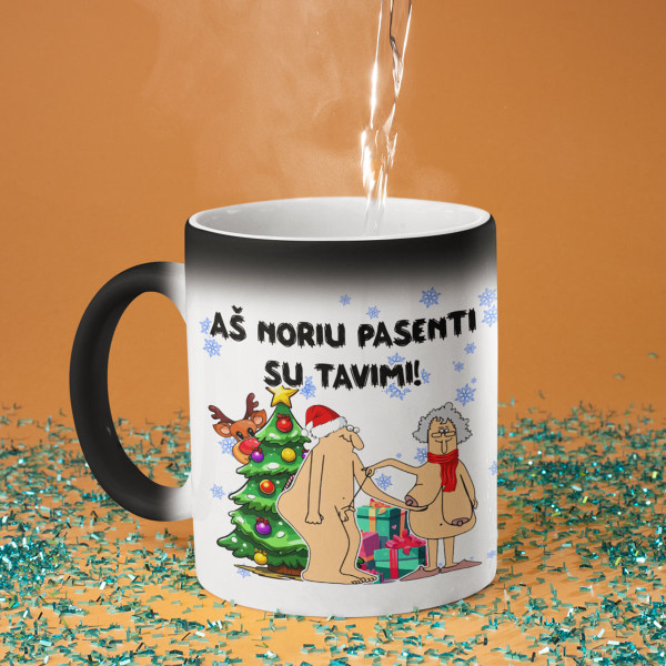 Kalėdinis puodelis "Aš noriu pasenti su tavimi" Kalėdinis puodelis "Aš noriu pasenti su tavimi"