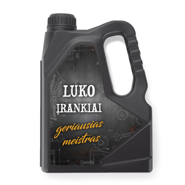 Kanistro formos įrankių rinkinys "Meistras" su Jūsų pasirinktu vardu