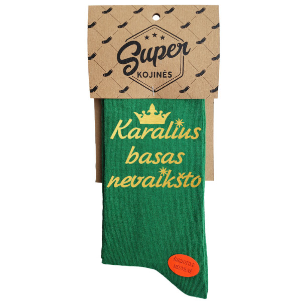 Kojinės "Karalius basas nevaikšto" Kojinės "Karalius basas nevaikšto"
