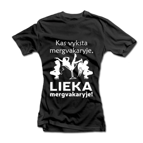 Moteriški marškinėliai "Kas vyksta mergvakaryje - lieka mergvakaryje!" Moteriški marškinėliai "Kas vyksta mergvakaryje - lieka mergvakaryje!"