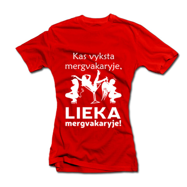Moteriški marškinėliai "Kas vyksta mergvakaryje - lieka mergvakaryje!" Moteriški marškinėliai "Kas vyksta mergvakaryje - lieka mergvakaryje!"
