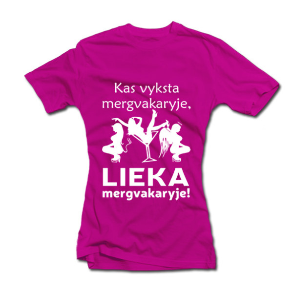 Moteriški marškinėliai "Kas vyksta mergvakaryje - lieka mergvakaryje!" Moteriški marškinėliai "Kas vyksta mergvakaryje - lieka mergvakaryje!"