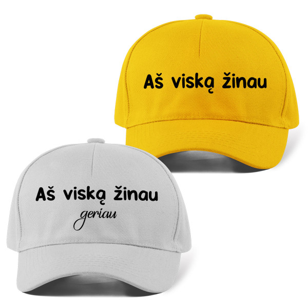 Kepuraičių komplektas "Viską žinome" Kepuraičių komplektas "Viską žinome"