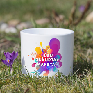 Keramikinis vazonas su Jūsų sukurtu dizainu Keramikinis vazonas su Jūsų sukurtu dizainu