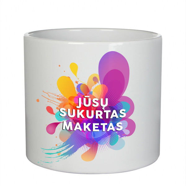Keramikinis vazonas su Jūsų sukurtu dizainu