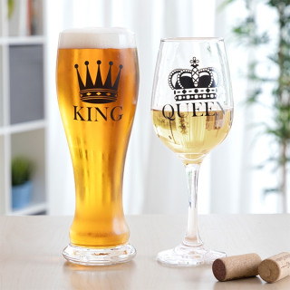 Taurių komplektas "King & Queen"