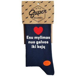Kojinės "Esu mylimas nuo galvos iki kojų"