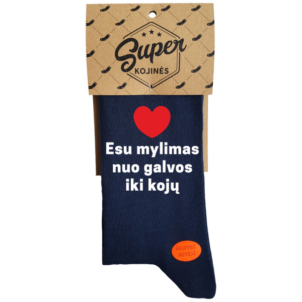 Kojinės "Esu mylimas nuo galvos iki kojų" Kojinės "Esu mylimas nuo galvos iki kojų"