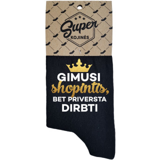 Moteriškos kojinės „Gimusi shopintis“