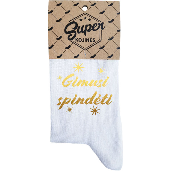 Moteriškos kojinės „Gimusi spindėti“ Moteriškos kojinės „Gimusi spindėti“