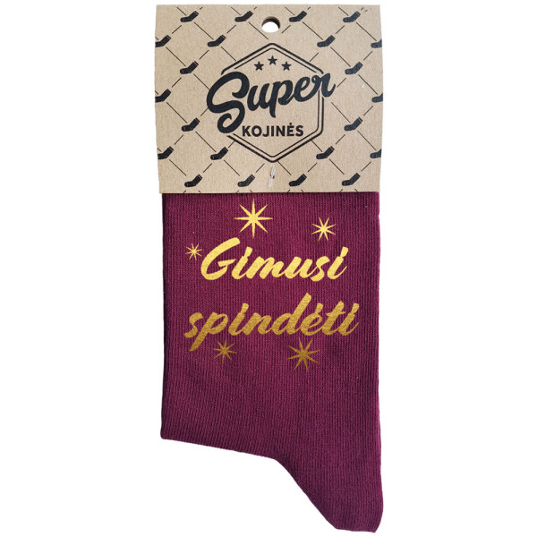 Moteriškos kojinės „Gimusi spindėti“ Moteriškos kojinės „Gimusi spindėti“