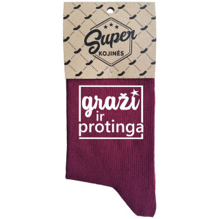 Moteriškos kojinės „Graži ir protinga“