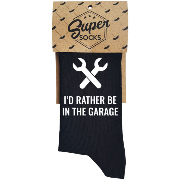 Kojinės "I'd rather be in garage"