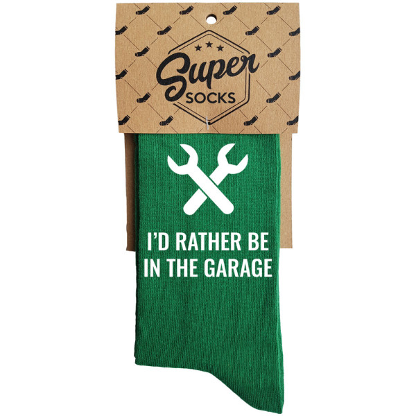 Kojinės "I'd rather be in garage"