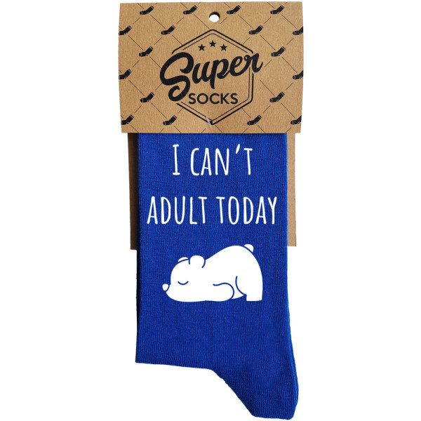 Kojinės "I can't adult today"