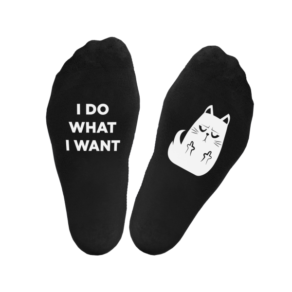 Kojinės su spauda ant padų "I do what I want" Kojinės su spauda ant padų "I do what I want"