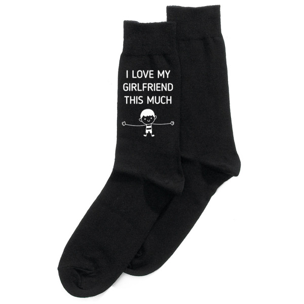 Kojinės "I love my girlfriend this much"
