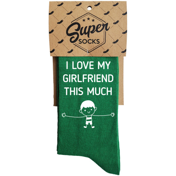 Kojinės "I love my girlfriend this much"