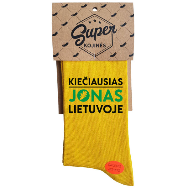 Kojinės "Kiečiausias Jonas Lietuvoje" Kojinės "Kiečiausias Jonas Lietuvoje"