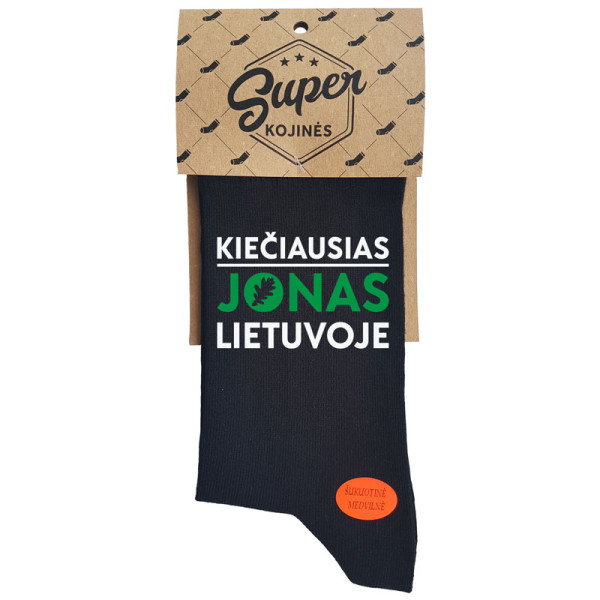 Kojinės "Kiečiausias Jonas Lietuvoje" Kojinės "Kiečiausias Jonas Lietuvoje"