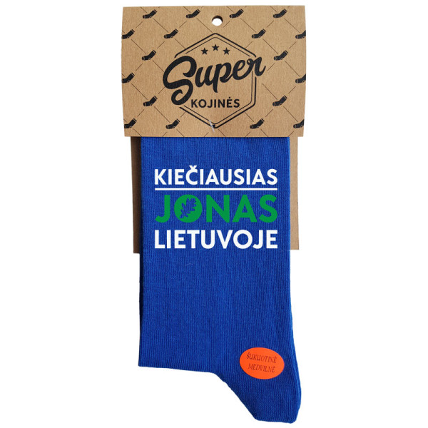 Kojinės "Kiečiausias Jonas Lietuvoje" Kojinės "Kiečiausias Jonas Lietuvoje"