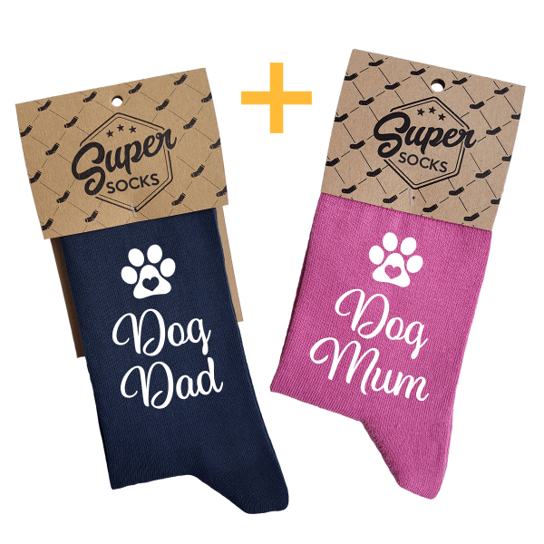 Kojinių komplektas porai "Dog Dad & Mum" Kojinių komplektas porai "Dog Dad & Mum"