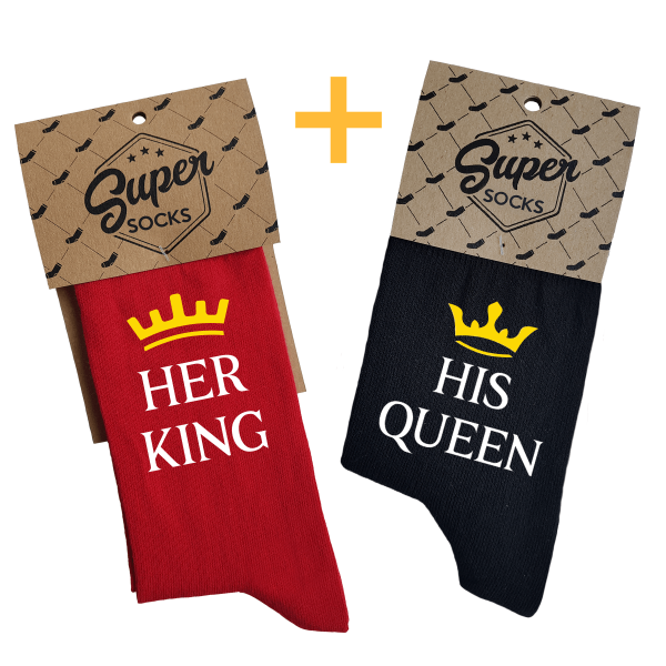 Kojinių komplektas porai "King & Queen" Kojinių komplektas porai "King & Queen"