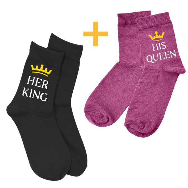 Kojinių komplektas porai "King & Queen" Kojinių komplektas porai "King & Queen"