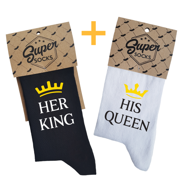 Kojinių komplektas porai "King & Queen" Kojinių komplektas porai "King & Queen"