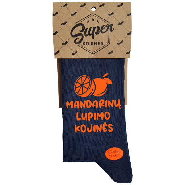 Kojinės "Mandarinų lupimo kojinės" Kojinės "Mandarinų lupimo kojinės"