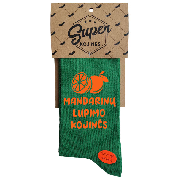 Kojinės "Mandarinų lupimo kojinės" Kojinės "Mandarinų lupimo kojinės"