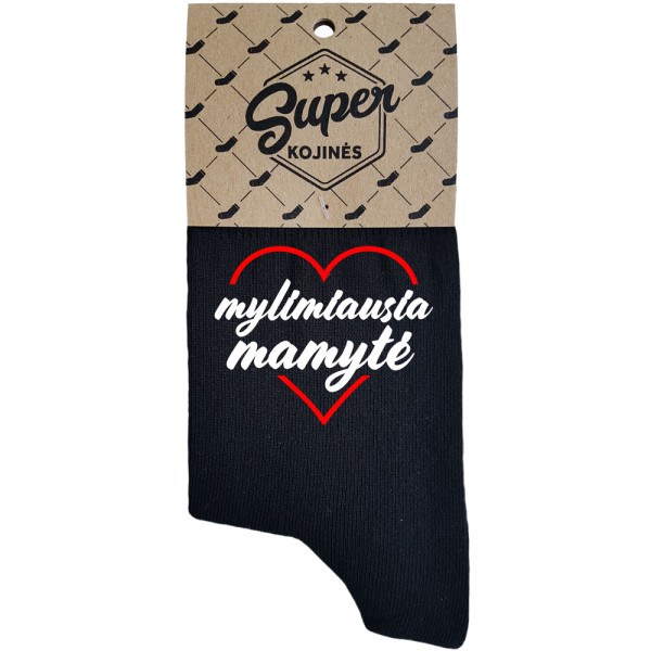 Moteriškos kojinės „Mylimiausia mamytė“ Moteriškos kojinės „Mylimiausia mamytė“