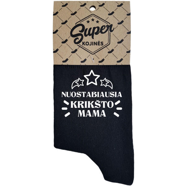 Moteriškos kojinės „Nuostabiausia krikšto mama“ Moteriškos kojinės „Nuostabiausia krikšto mama“