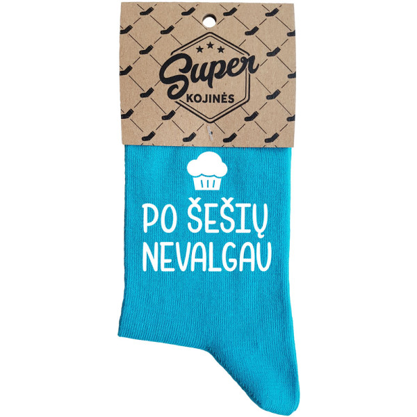 Moteriškos kojinės „Po šešių nevalgau“ Moteriškos kojinės „Po šešių nevalgau“