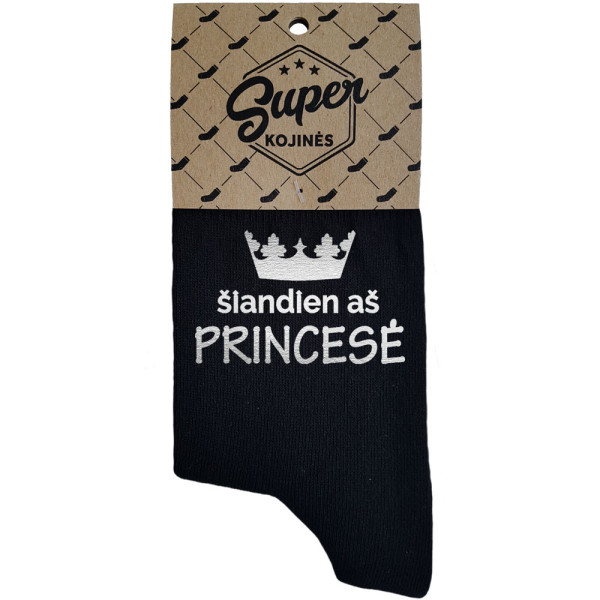 Moteriškos kojinės „Šiandien aš princesė“ Moteriškos kojinės „Šiandien aš princesė“