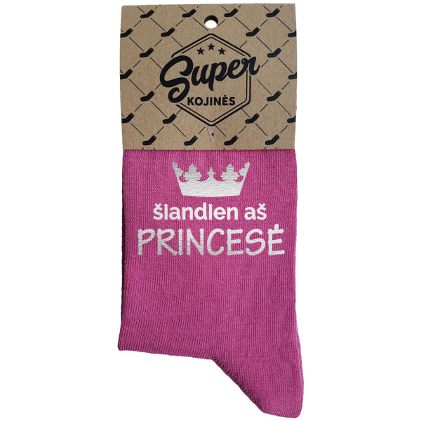 Moteriškos kojinės „Šiandien aš princesė“ Moteriškos kojinės „Šiandien aš princesė“