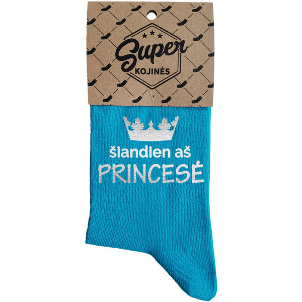 Moteriškos kojinės „Šiandien aš princesė“ Moteriškos kojinės „Šiandien aš princesė“